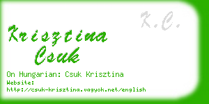 krisztina csuk business card